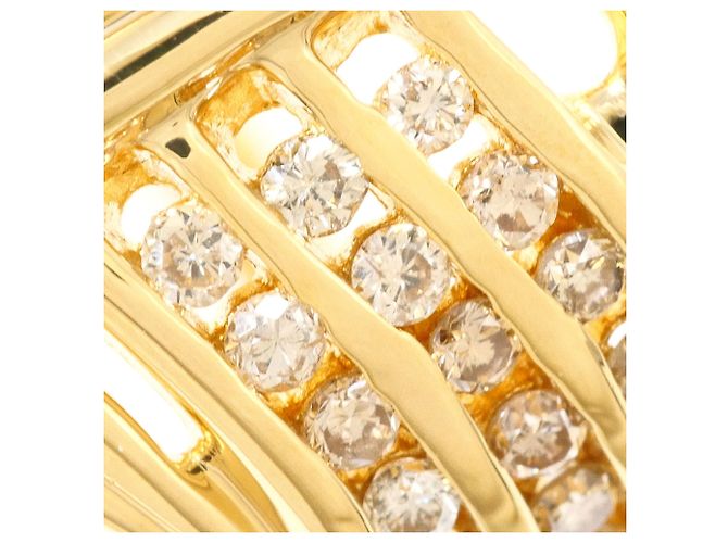 Autre Marque Ehering aus 18K Gelbgold mit Diamanten Golden - Ansicht 2