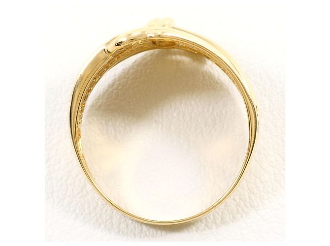 Autre Marque Ehering aus 18K Gelbgold mit Diamanten Golden - Ansicht 3