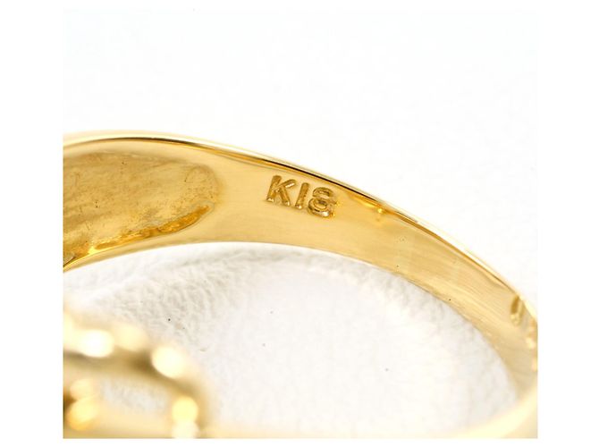 Autre Marque Ehering aus 18K Gelbgold mit Diamanten Golden - Ansicht 5