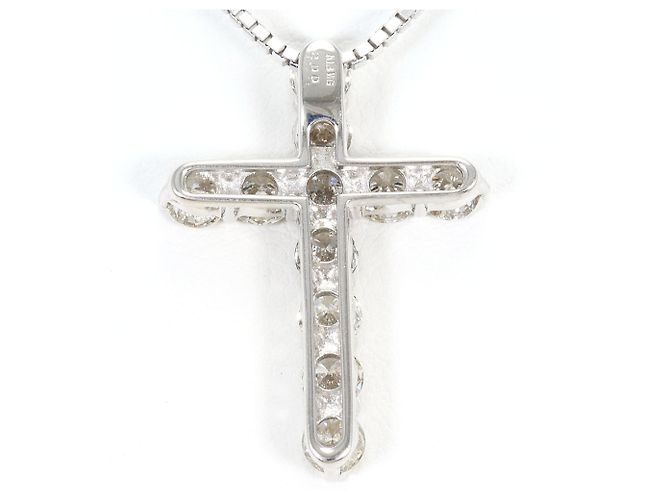 Autre Marque Collana in oro bianco 18K con diamante D'oro - vista 3