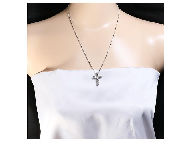 Autre Marque Collana in oro bianco 18K con diamante D'oro - vista 7