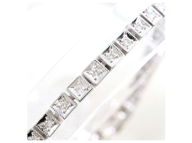 Autre Marque Bracciale con charm in oro bianco 14K/18K con diamanti D'oro - vista 2