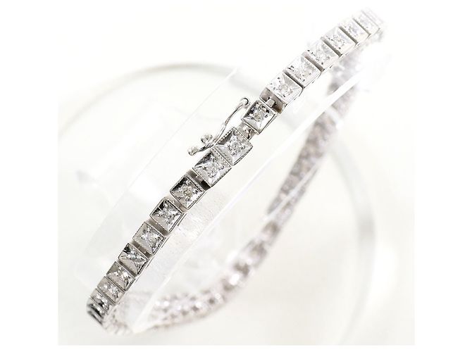 Autre Marque Bracciale con charm in oro bianco 14K/18K con diamanti D'oro - vista 3