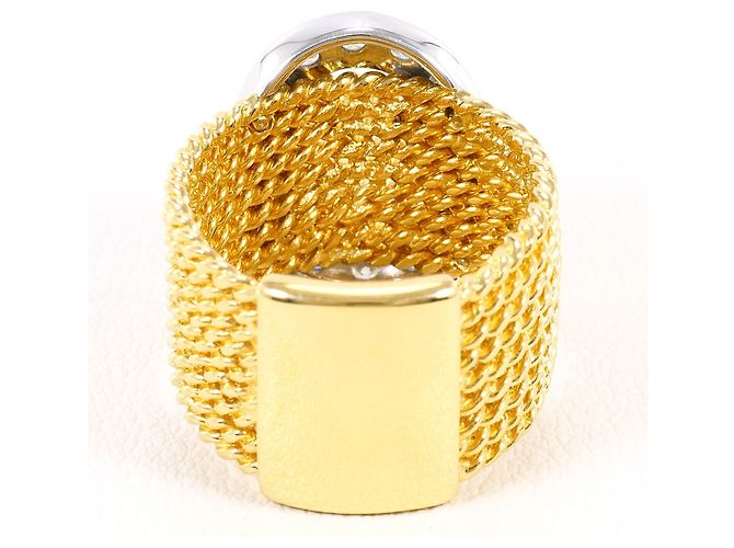 Autre Marque Anel aliança em ouro 18K e diamantes Dourado - vista 4