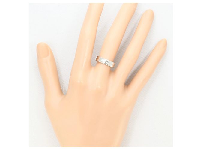 Autre Marque Anello fede in oro bianco 14K con diamante D'oro - vista 6
