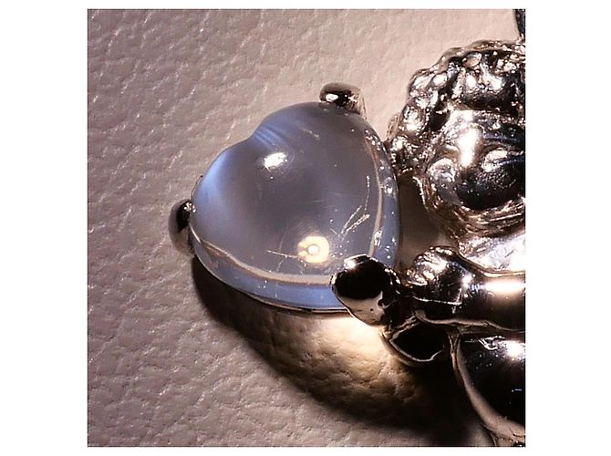 Autre Marque Collana in platino con pietra di luna - vista 2