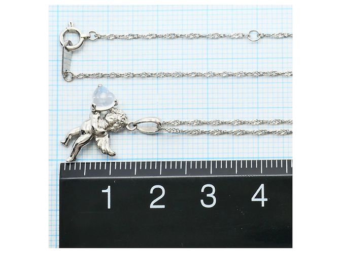Autre Marque Collana in platino con pietra di luna - vista 5