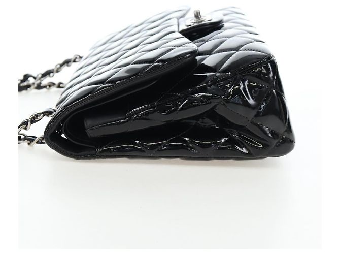 Chanel Vintage Classic Double Flap Quilted Patent Medium Schwarz - Ansicht 3