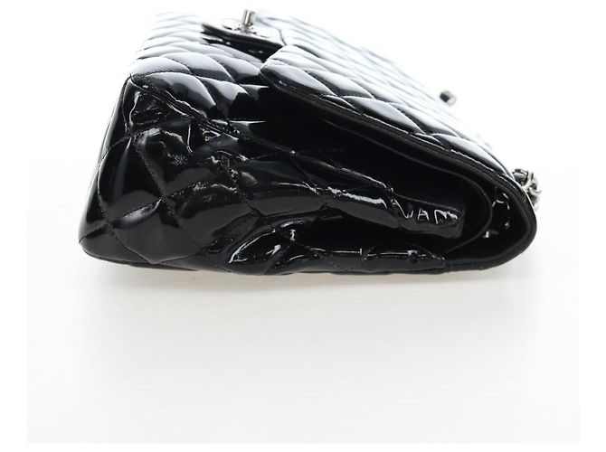 Chanel Vintage Classic Double Flap Quilted Patent Medium Schwarz - Ansicht 4