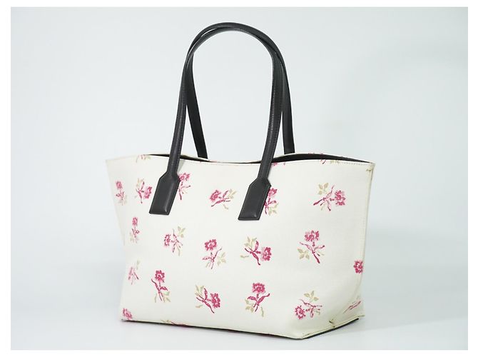 Loewe T Shopper de lona estampada Large Blanco - vista 2