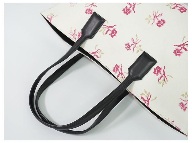 Loewe T Shopper de lona estampada Large Blanco - vista 7