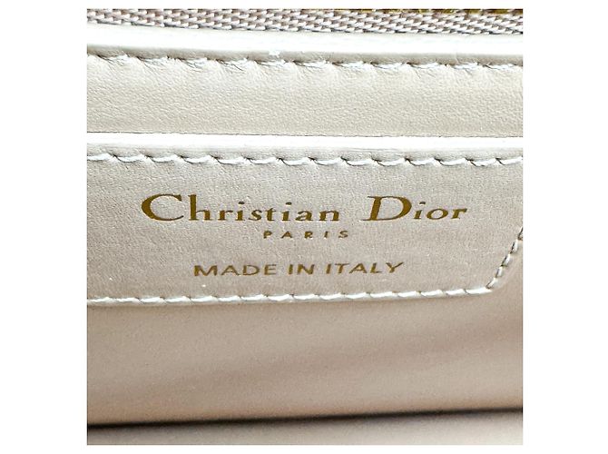 Christian Dior 30 Montaigne Flap Leather Micro Beige - vista 6