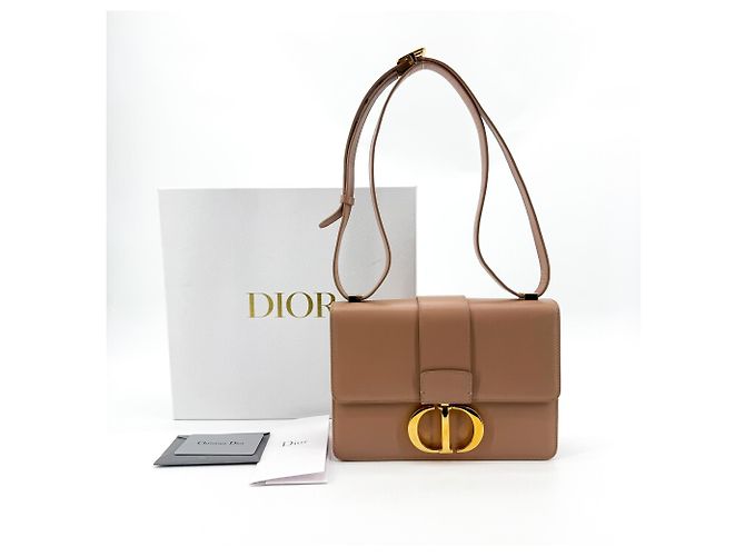 Christian Dior 30 Montaigne Flap Leather Micro Beige - vista 7