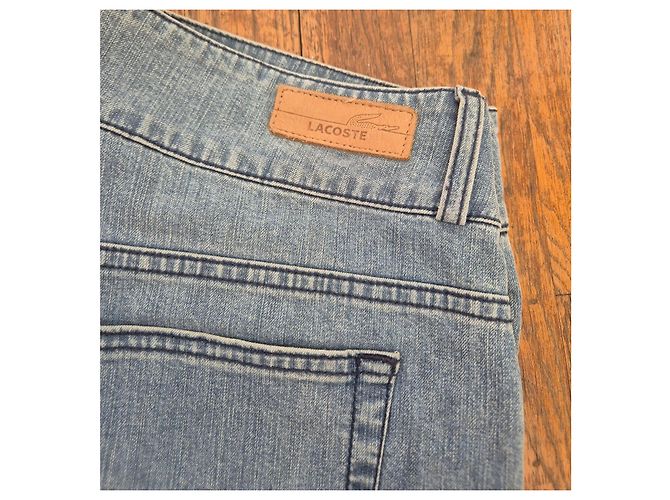Lacoste Damen Capri Jeans - Hellblau, Gerade Passform - Ansicht 2