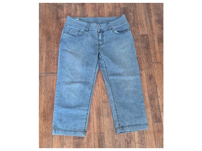 Lacoste Damen Capri Jeans - Hellblau, Gerade Passform - Ansicht 3