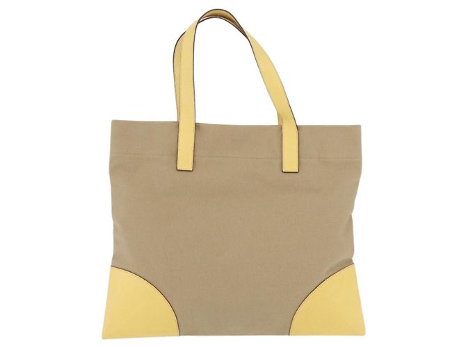 Prada Lux Convertible Open Tote Canvas and leather Beige - view 2