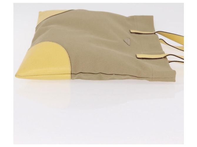Prada Lux Convertible Open Tote Canvas and leather Beige - view 3