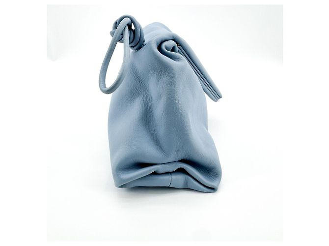 Pochette Bottega Veneta BV Trine Fold en cuir Bleu - vue 4