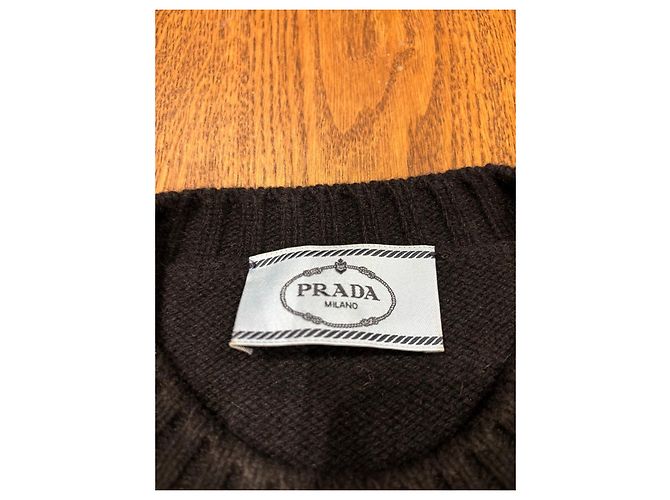 Prada Strickoberteil mit Sternmuster Schwarz Weiß - Ansicht 2