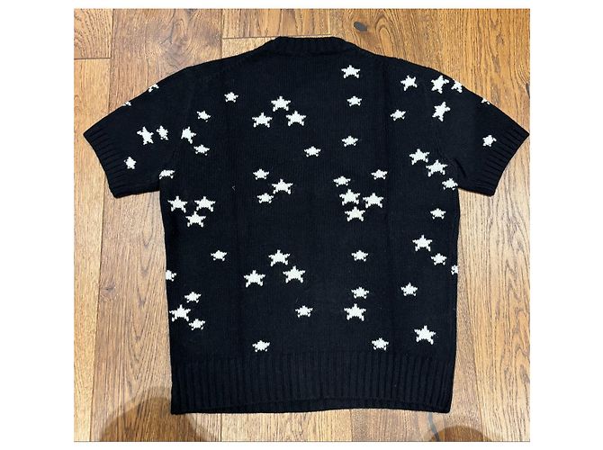 Prada Strickoberteil mit Sternmuster Schwarz Weiß - Ansicht 5