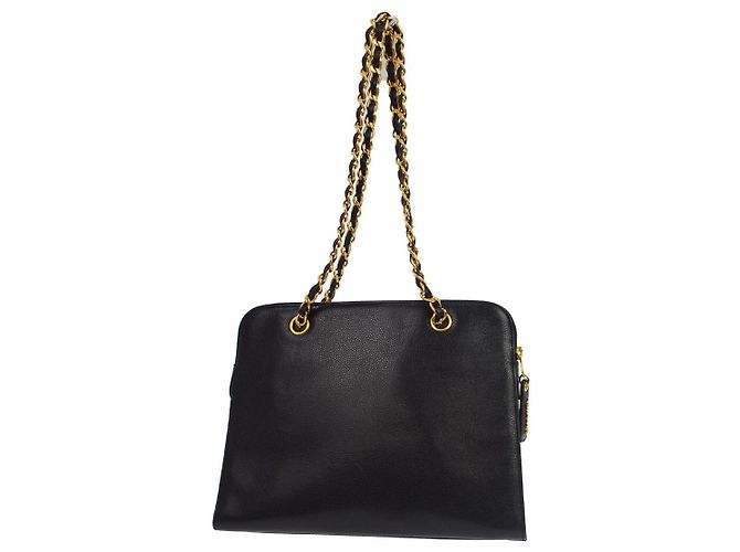 Chanel Vintage Front Pocket Quilted Caviar Medium Noir - vue 2