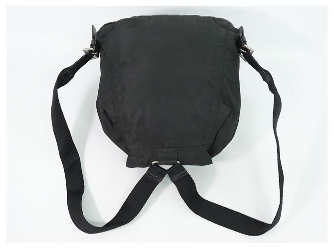Prada Nylon com fivela e bolso frontal Preto - vista 4