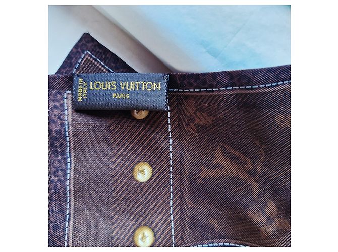 Foulard Louis Vuitton Monogram Marrón Castaño - vista 6