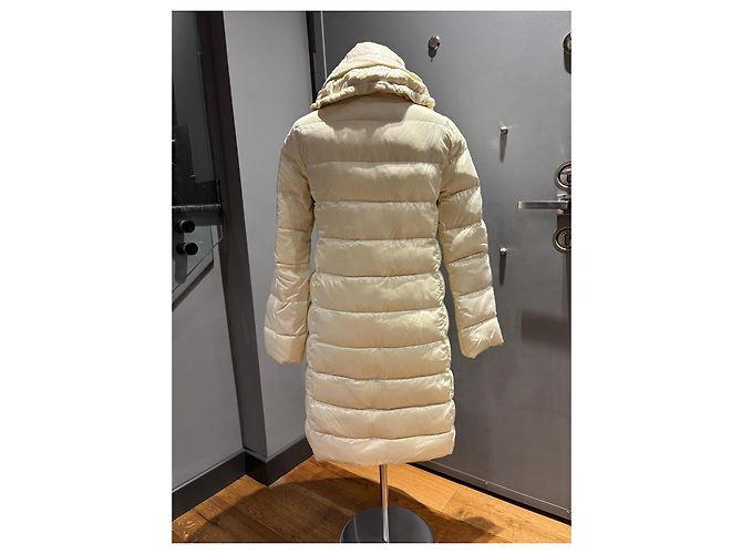 Moncler Casaco Puffer Acolchoado Creme Cru - vista 8