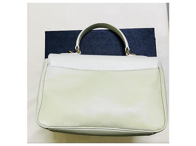 Sac Tote Prada Saffiano Lux Blanc - vue 3
