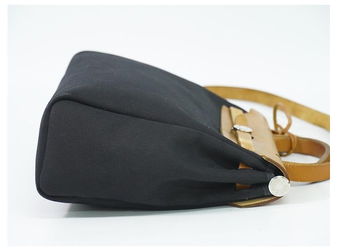 Hermès Hermes Herbag Toile and Leather PM Preto - vista 3