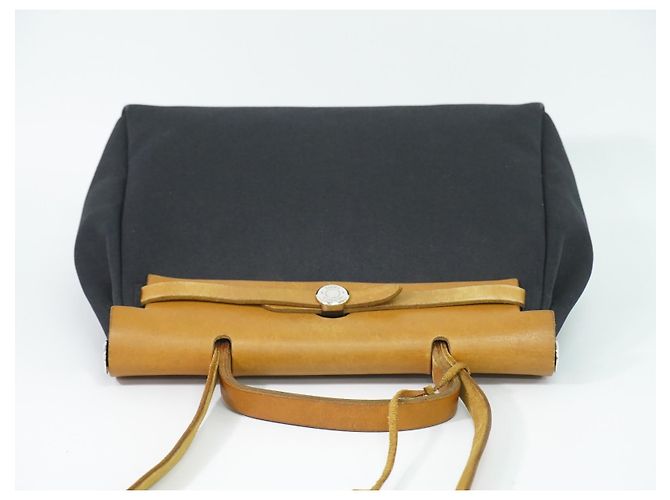 Hermès Hermes Herbag Toile and Leather PM Preto - vista 7