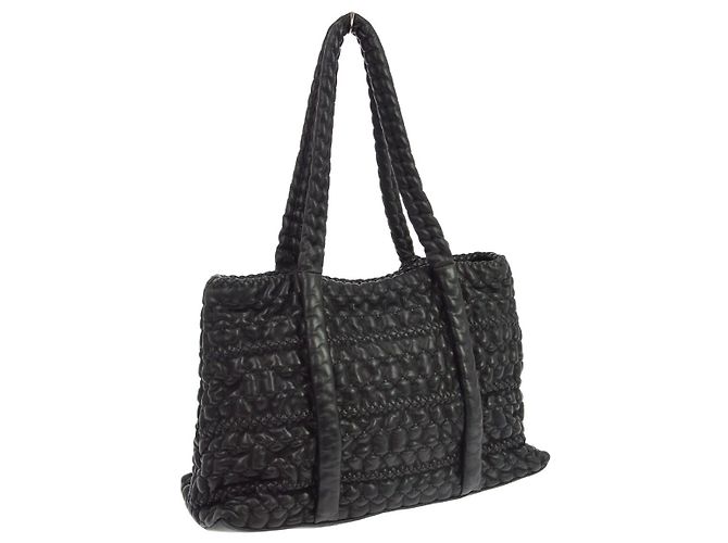 Chanel Hidden Chain Wrinkled Lambskin Large Schwarz - Ansicht 2