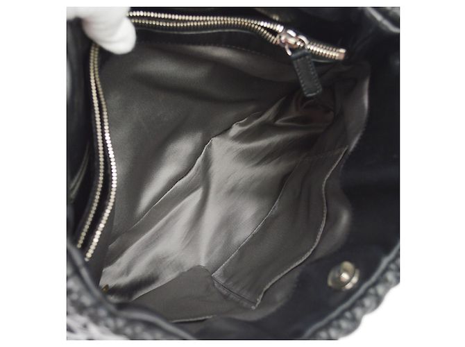 Chanel Hidden Chain Wrinkled Lambskin Large Schwarz - Ansicht 3