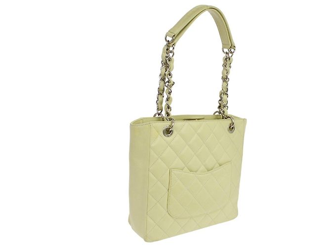 Chanel Petite Shopping Quilted Caviar Large Grün - Ansicht 2