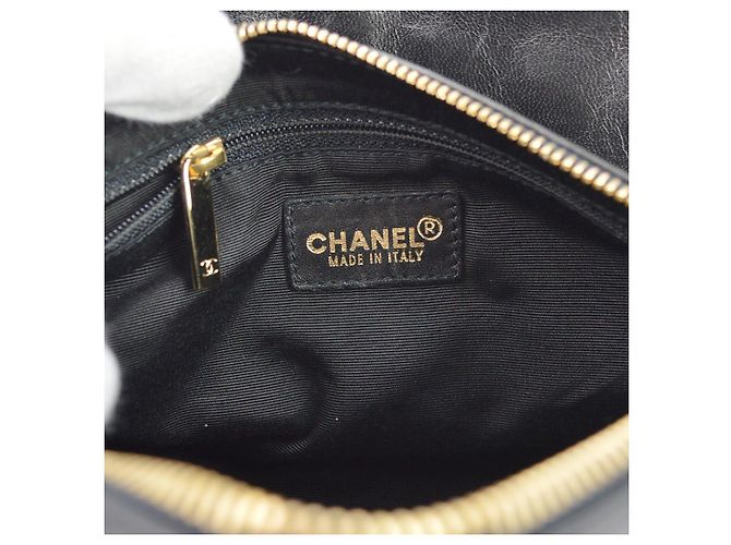 Chanel Chocolate Bar Barrel Quilted Leather Small Schwarz - Ansicht 4