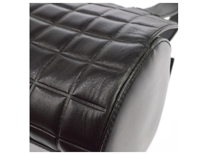 Chanel Chocolate Bar Barrel Quilted Leather Small Schwarz - Ansicht 7