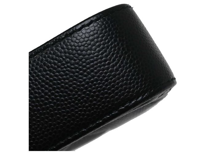 Clutch Chanel Boy Double Zip con Catena in Pelle d'Agnello Matelassé Nero - vista 7