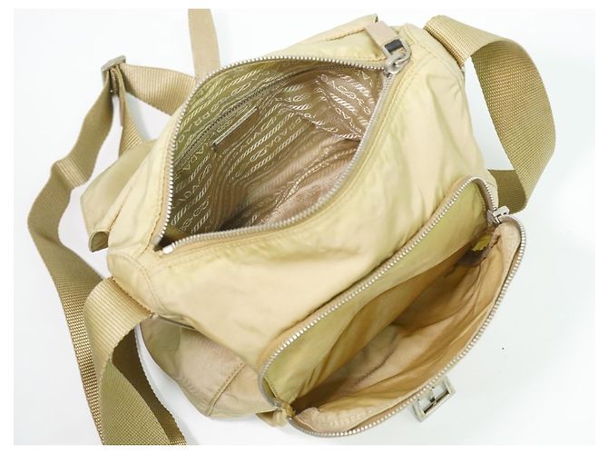 Sac Messager Prada Buckle Tessuto Small Beige - vue 3