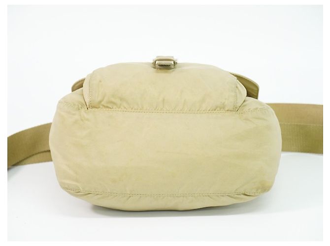 Sac Messager Prada Buckle Tessuto Small Beige - vue 6