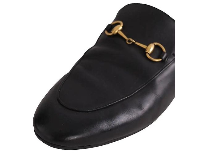 Mules Gucci de cuero negro - vista 4