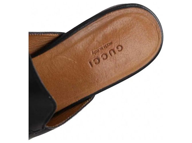 Mules Gucci de cuero negro - vista 5