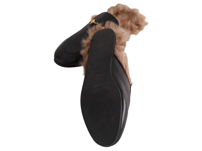 Mules Gucci de cuero negro - vista 6