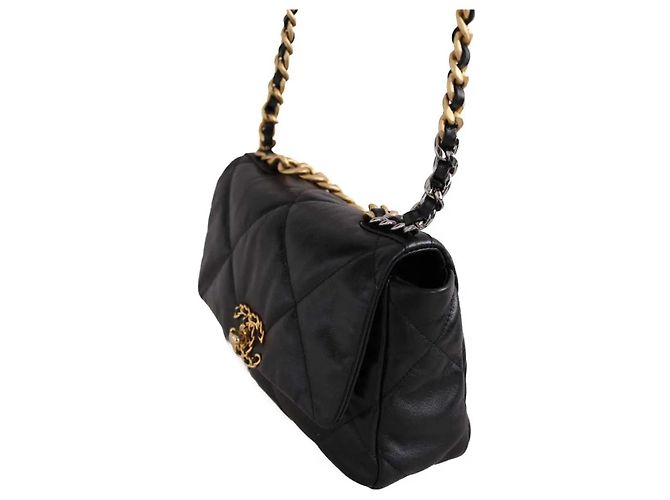 Borsa a tracolla Chanel 19 nera Nero - vista 2