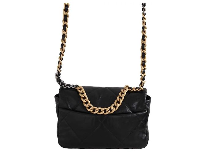 Borsa a tracolla Chanel 19 nera Nero - vista 3