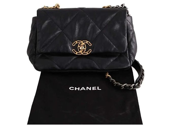 Borsa a tracolla Chanel 19 nera Nero - vista 7
