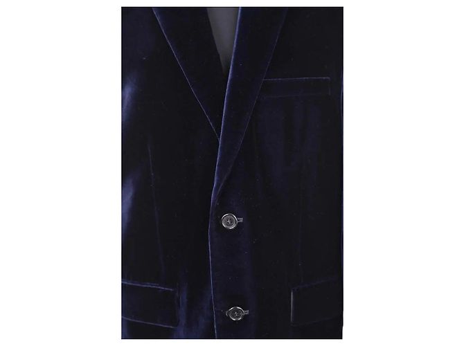 Autre Marque Fato Saint Laurent em veludo azul marinho - vista 2