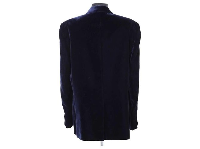 Autre Marque Fato Saint Laurent em veludo azul marinho - vista 4