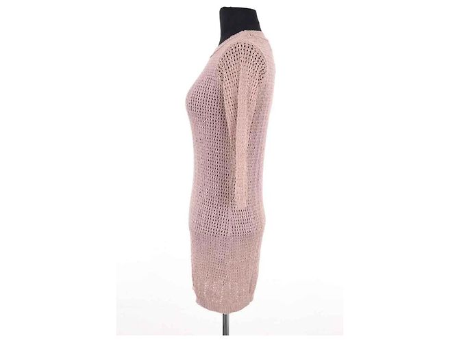 Vestido rosa de viscosa Alexandra Golovanoff - vista 3
