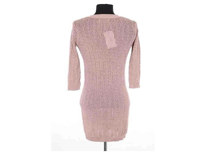 Vestido rosa de viscosa Alexandra Golovanoff - vista 4