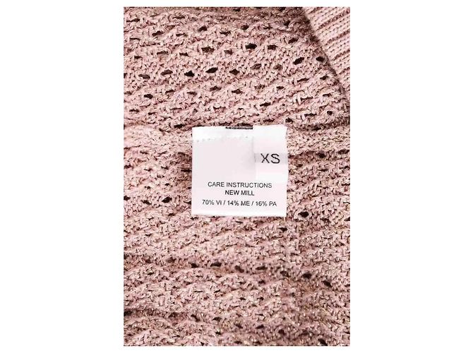 Vestido rosa de viscosa Alexandra Golovanoff - vista 6